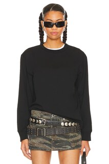 Футболка Alexander Wang Essential Long Sleeve, черный