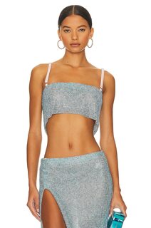 Топ Poster Girl Gracie Crop, цвет Mix Blue Pearl