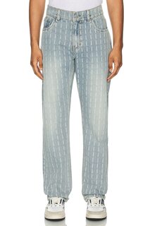 Джинсы Pleasures Impact Pinstripe Denim, синий