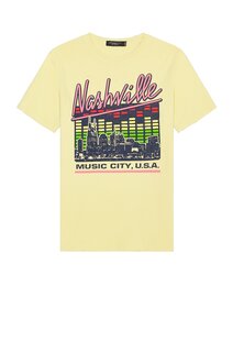 Футболка Junk Food Nashville Music Skyline, цвет Misted Yellow