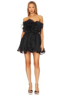 Платье мини Bardot Fleurette, черный