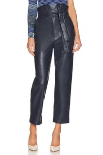 Брюки Bardot Debbie Faux Leather, темно-синий