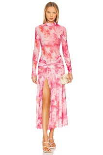 Платье миди Bardot Lea, цвет Pink Tie Dye