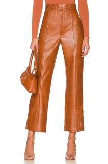 Брюки Bardot Croc Faux Leather, цвет Tan Croc