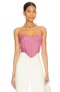 Топ Bardot Pin Stripe Bustier, цвет Pink Haze