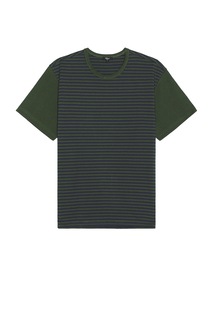 Футболка Rails Sato Short Sleeve, цвет Evergreen &amp; Navy Stripe
