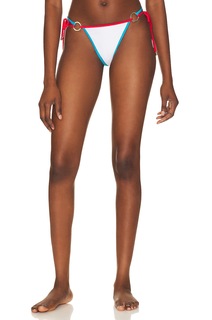Низ бикини Beach Bunny Selena Skimpy Bikini Bottom, цвет White, Red, &amp; Blue