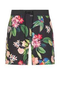 Шорты ROARK Passage 17&quot; Manu Floral Swim Shorts, черный