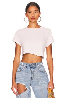 Футболка RE/DONE x Hanes Cropped 60&apos;s Slim, белый