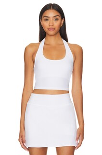 Майка Beyond Yoga Spacedye Well Rounded Cropped Halter, цвет Cloud White