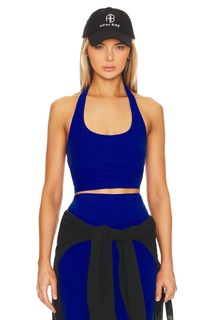 Майка Beyond Yoga Spacedye Well Rounded Cropped Halter, цвет Electric Royal Heather