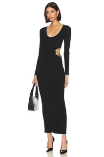 Платье L&apos;AGENCE Sloane Chain Cutout Knit, черный L'agence