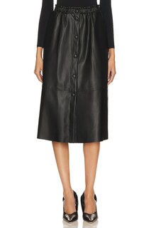 Юбка миди BCBGeneration Faux Leather, цвет Onyx