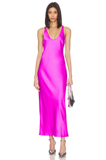 Платье миди L&apos;AGENCE Akiya Tank, цвет Bright Violet L'agence