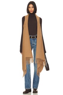 Шарф Rag &amp; Bone Addison Fringed Shawl, кэмел