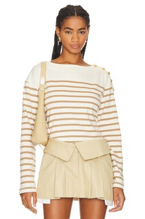 Топ Rag &amp; Bone Bardot, цвет Camel Stripe