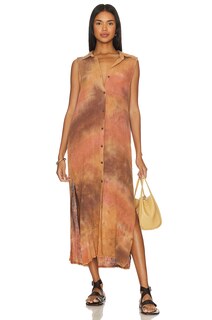 Платье миди Bella Dahl Frayed Pocket Duster, цвет Desert Clay Dye