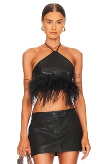 Топ LAMARQUE Aissa Leather Halter, черный