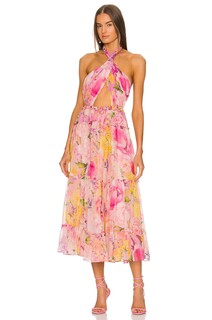 Платье миди ROCOCO SAND Midi Dress, цвет Pink &amp; Peach
