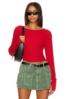 Топ Bobi Cropped Long Sleeve, цвет Pepper