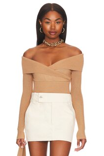 Свитер L&apos;Academie Valeria Off Shoulder, цвет Caramel L'academie