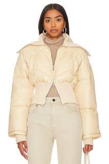 Пуховик L&apos;Academie Rylee Cropped Puffer, цвет Taupe L'academie