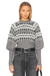 Свитер L&apos;Academie Niara Fairisle, цвет Heather Grey Multi L'academie