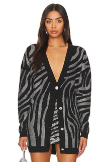 Кардиган retrofete Natalya Knit, цвет Black &amp; Silver Zebra RetrofÊte