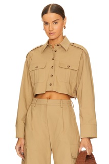 Рубашка L&apos;Academie x Marianna Selia Cropped Cargo, цвет Camel Brown L'academie