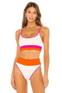 Бюстгальтер BEACH RIOT X REVOLVE Eva Bikini Top, цвет Orange, Pink &amp; White