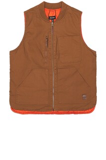 Жилет Brixton Builders Abraham Reversible, цвет Bison &amp; Burnt Red