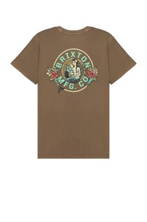 Футболка Brixton Geneva Short Sleeve Standard, цвет Dark Earth Worn Wash