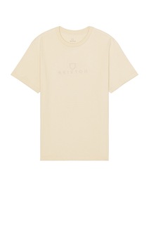 Футболка Brixton Alpha Thread Short Sleeve Standard, цвет Cream &amp; Sand