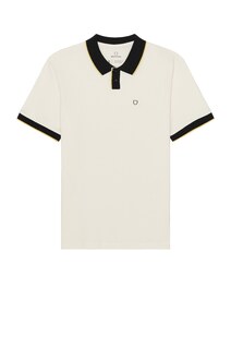 Рубашка Brixton Proper Short Sleeve Polo, цвет Off White &amp; Black