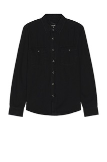 Рубашка Brixton Wayne Long Sleeve, цвет Washed Black