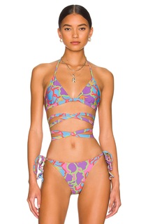 Топ BEACH RIOT x REVOLVE Winnie Bikini, цвет Purple Multi
