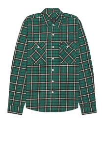 Рубашка Brixton Bowery Summer Weight Flannel, цвет OFF WHITE/DARK EARTH