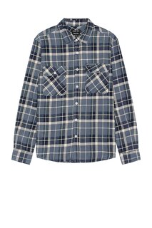 Рубашка Brixton Bowery Flannel, цвет Flint Blue, Twilight Blue &amp; Beige