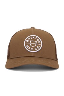 Кепка Brixton Crest Netplus MP Trucker, цвет Desert Palm