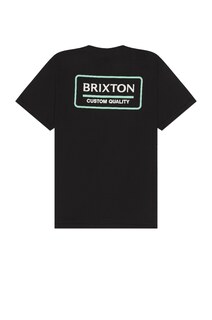 Футболка Brixton Palmer Proper T-shirt, цвет Black, Jade, &amp; Off White