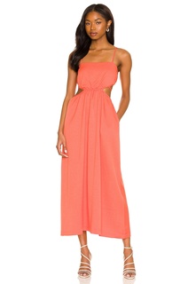 Платье макси Line &amp; Dot Skylar, цвет Tangerine