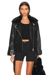 Куртка Line &amp; Dot Moto Faux Leather, черный