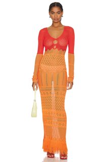 Платье Ronny Kobo Soth, цвет Orange Multi