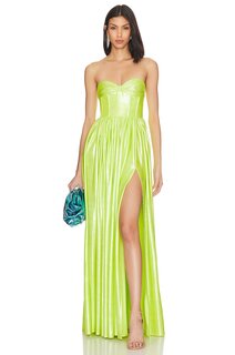 Платье Bronx and Banco Florence Strapless Gown, зеленый