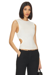 Майка St. Agni Organic Cotton Cut Out Top, белый