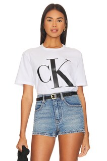 Футболка Calvin Klein Monogram Logo, цвет Brilliant White