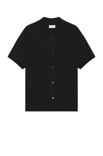 Рубашка SATURDAYS NYC Kenneth Checkerboard Knit Short Sleeve, черный