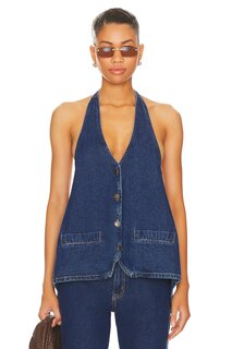 Топ LIONESS Hills Halter, цвет Dark Denim