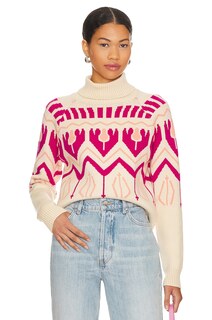 Свитер Central Park West Violet Fair Isle Turtleneck, цвет Pink Multi