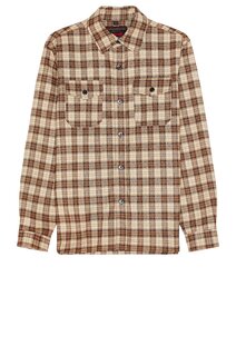 Рубашка Schott NYC Plaid Cpo, загар